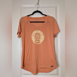 Patagonia Dogfish Head Capilene Cool Trail Shirt Orange Size Large